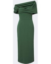 Carolina Herrera - Off-Shoulder Wool-Blend Cocktail Dress - Lyst