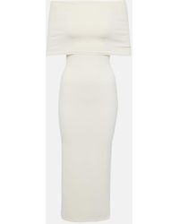 Wardrobe NYC - Off-Shoulder Ribbed-Knit Midi Dress - Lyst