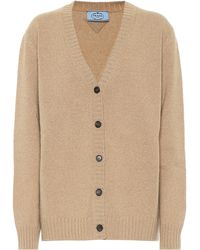 Prada Wool-blend Cardigan - Natural