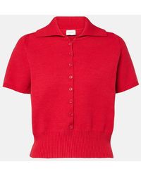 Magda Butrym - Cropped Cotton-Blend Sweater - Lyst