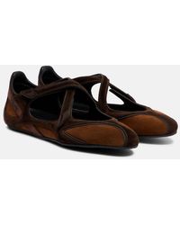 The Attico - Floor 01 Suede Ballet Flats - Lyst