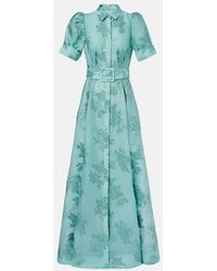 Rebecca Vallance - Vestido De Fiesta Benette De Brocado Con Cinturon - Lyst
