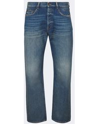 Saint Laurent - Jeans Rectos Con Efecto Desgastado - Lyst