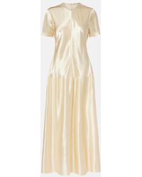 FFORME - Maxikleid Clodia Aus Satin - Lyst