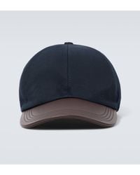 Berluti - Leather-trimmed Cotton Baseball Cap - Lyst