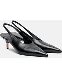 KHAITE - Bella 55 Leather Slingback Pumps - Lyst