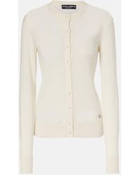 Dolce & Gabbana - Cardigan Dg Aus Kaschmir Und Seide - Lyst