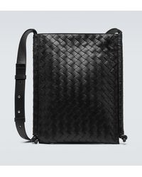 Bottega Veneta - Messenger Bag Intrecciato Large aus Leder - Lyst