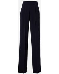 Max Mara - Pleated Cady Straight Pants - Lyst