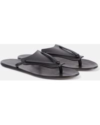 The Row - Helena Leather Thong Sandals - Lyst