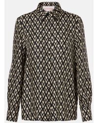 Valentino - Toute La V Silk Twill Shirt - Lyst