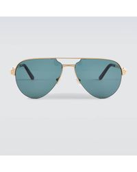 Cartier - Santos De Cartier Aviator Sunglasses - Lyst
