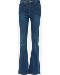 FRAME - Braided High-rise Flared Jeans - Lyst