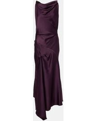 Victoria Beckham - Asymmetrical Midi Dress - Lyst