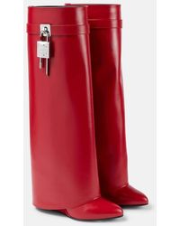 Givenchy - Stiefel Shark Lock Aus Leder - Lyst