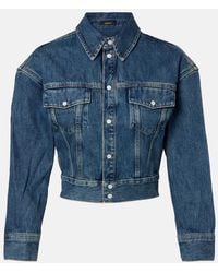 Wardrobe NYC - Cropped Denim Jacket - Lyst