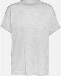 Brunello Cucinelli - T-Shirt aus einem Kaschmirgemisch - Lyst