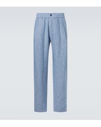 Giorgio Armani - Weite Hose Aus Leinen - Lyst