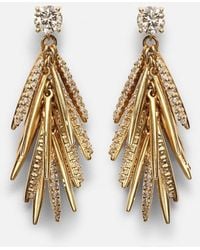 Ileana Makri - Grass Sunshine Drop 18kt Gold Earrings With Diamonds - Lyst