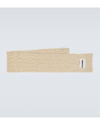 Jil Sander - Cable-knit Wool Scarf - Lyst