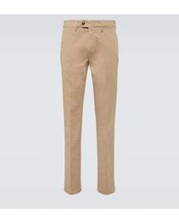 Canali - Pantalones chinos de sarga de algodon - Lyst