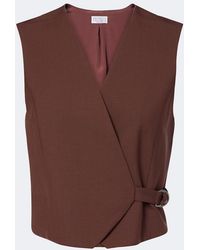 Brunello Cucinelli - Monili Wool-Blend Vest - Lyst