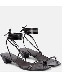 The Row - Graphic Strap Leather Sandals - Lyst