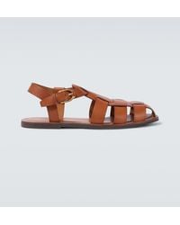 Ralph Lauren - Leather Fisherman Sandals - Lyst