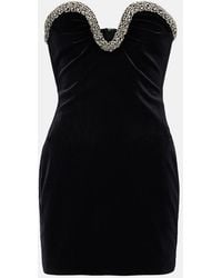 Roland Mouret - Embellished Velvet Corset Dress - Lyst