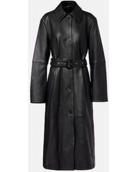 TOTEME - Belted Leather Coat - Lyst