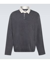 Bottega Veneta - Washed-out Cotton Jersey Polo Shirt - Lyst