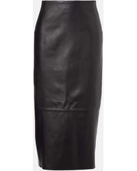 Vince - Leather Pencil Skirt - Lyst