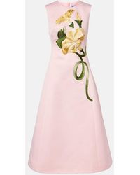 LEO LIN - Floral-Applique Cocktail Dress - Lyst