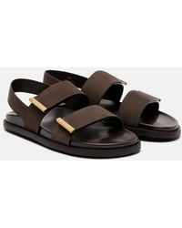 Tod's - Suede Slingback Sandals - Lyst