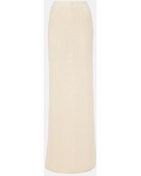 AYA MUSE - Castu Ribbed-Knit Cotton-Blend Maxi Skirt - Lyst