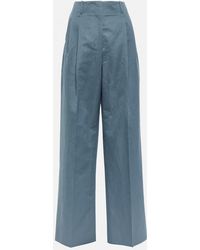 The Row - Gaugin High-rise Cotton And Ramie Pants - Lyst