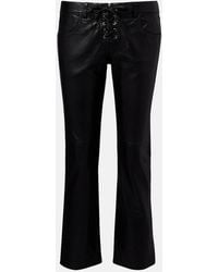 Isabel Marant - Vanel Leather Straight Pants - Lyst