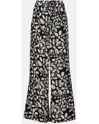 Marni - Printed Wide-Leg Pants - Lyst