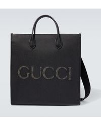 Gucci - Medium Leather Tote Bag - Lyst