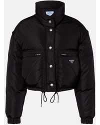 Prada - Re-Nylon Cropped Down Jacket - Lyst