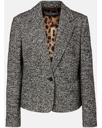 Dolce & Gabbana - Wool, Silk, And Alpaca-Blend Jacket - Lyst