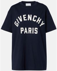 Givenchy - Paris Logo Cotton Jersey T-Shirt - Lyst
