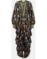 ALÉMAIS - Cece Floral Silk Kaftan - Lyst
