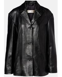 Nour Hammour - Opus Leather Blazer - Lyst