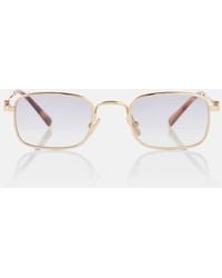 Miu Miu - Logo Rectangular Sunglasses - Lyst