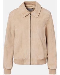 Yves Salomon - Suede Bomber Jacket - Lyst