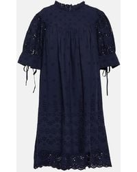 Polo Ralph Lauren - Vestido de algodon con bordado ingles - Lyst