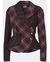 Vivienne Westwood - Stormy Peplum Tartan Wool Jacket - Lyst