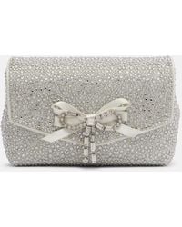 Jimmy Choo - Clutch Soft Bow Mini Aus Satin Mit Kristallen - Lyst