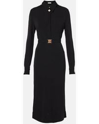 Tory Burch - Vestido Camisero De Jersey Con Cinturon - Lyst